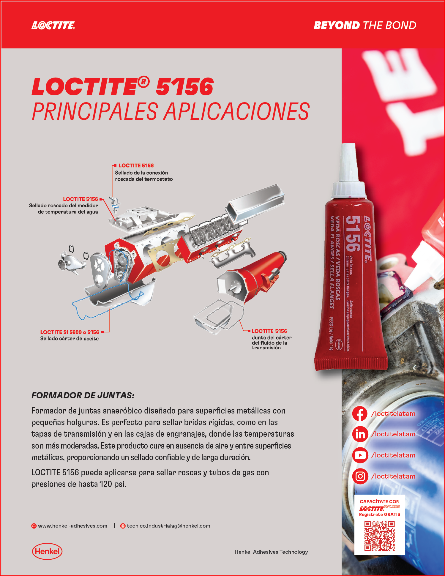 LOCTITE® 5156 – Sellador de Roscas y Formador de Juntas 2 en 1