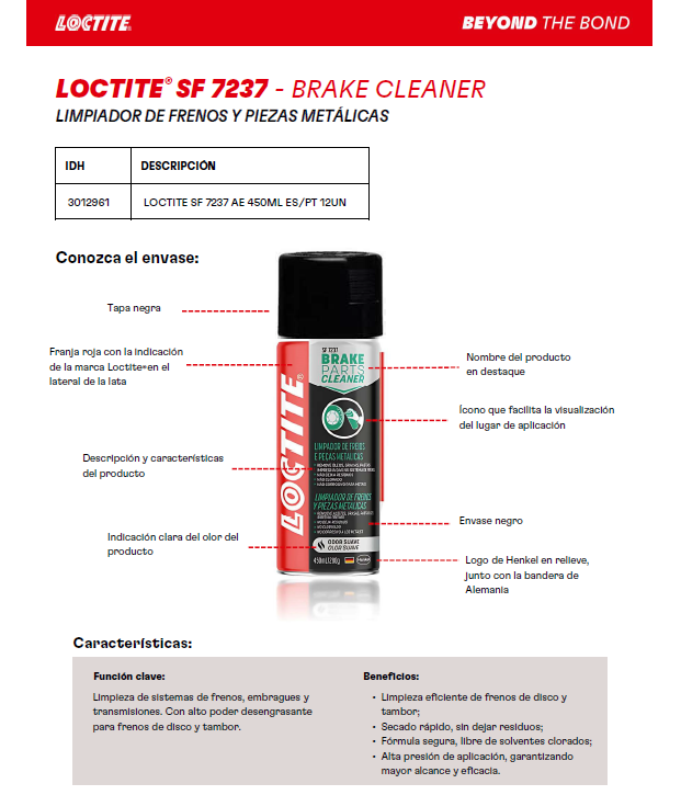 LOCTITE SF 7237 – Brake Cleaner 450ml